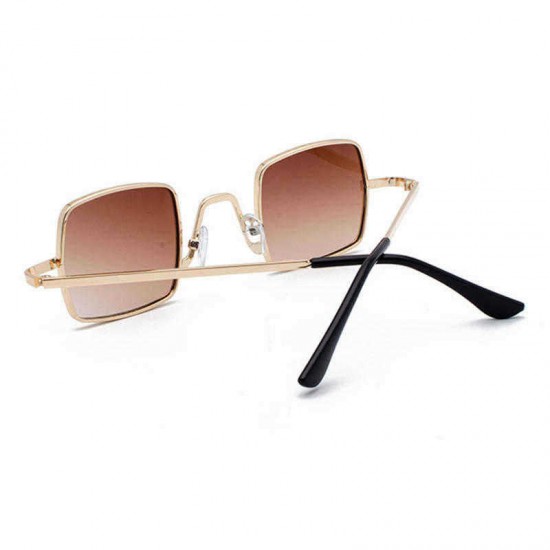 Unisex Vogue Vintage Anti-UV Metal Small Square Sunglasses Outdoor Travel Beach Sunglasses