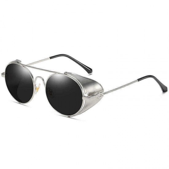 Unisex Vogue Vintage Metal Full-frame Anti-UV Sunglasses Outdoor Driving Beach Travel  Sunglasses