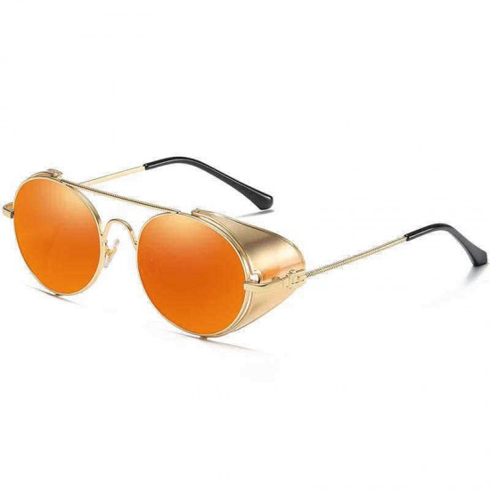 Unisex Vogue Vintage Metal Full-frame Anti-UV Sunglasses Outdoor Driving Beach Travel  Sunglasses