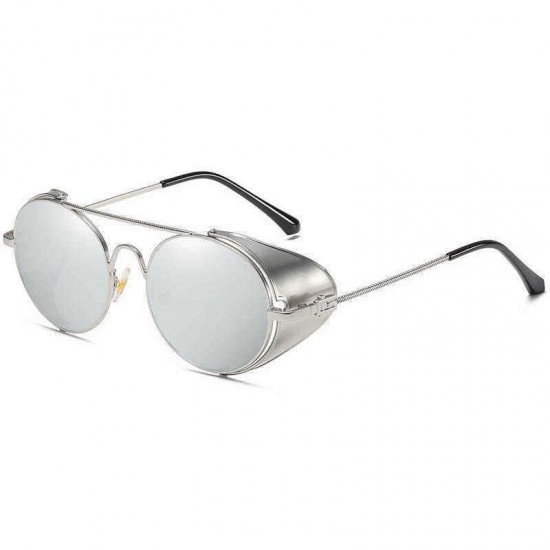 Unisex Vogue Vintage Metal Full-frame Anti-UV Sunglasses Outdoor Driving Beach Travel  Sunglasses