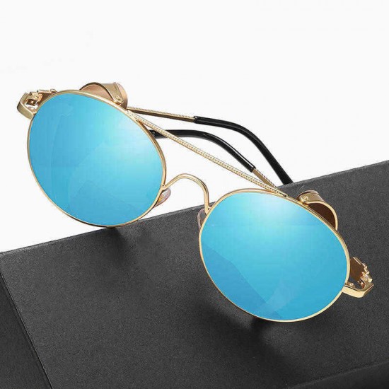 Unisex Vogue Vintage Metal Full-frame Anti-UV Sunglasses Outdoor Driving Beach Travel  Sunglasses