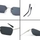 Unisex Vogue Vintage Metal Marine Frameless Sunglasses Outdoor Travel Beach Sunglasses