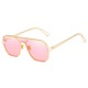 Unisex Vogue Vintage PC Metal Marine Sunglasses Outdoor Travel Beach Anti-UV Sunglasses