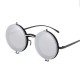 Unisex Vogue Wild Anti-UV Sunglasses Metal Full-frame PC Circle Round Sunglasses