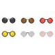 Unisex Vogue Wild Anti-UV Sunglasses Metal Full-frame PC Circle Round Sunglasses