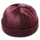 Unisex Warm Velvet Brimless Hats Street Vintage Chic Sailor Cap