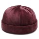 Unisex Warm Velvet Brimless Hats Street Vintage Chic Sailor Cap