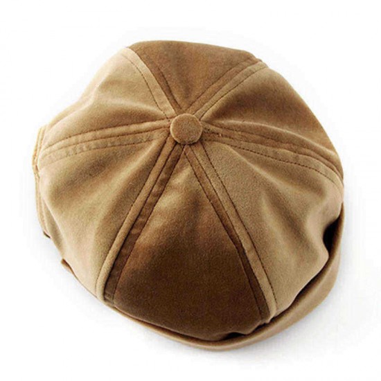 Unisex Warm Velvet Brimless Hats Street Vintage Chic Sailor Cap