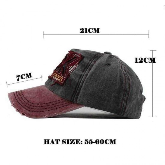 Unisex Washed Old Worn Edge Baseball Cap Travel Mountaineering Hat