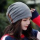 Unisex Winter Buckled Pleated Pile Cap Outdoor Sports Cotton Riding Beanie