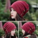 Unisex Winter Buckled Pleated Pile Cap Outdoor Sports Cotton Riding Beanie