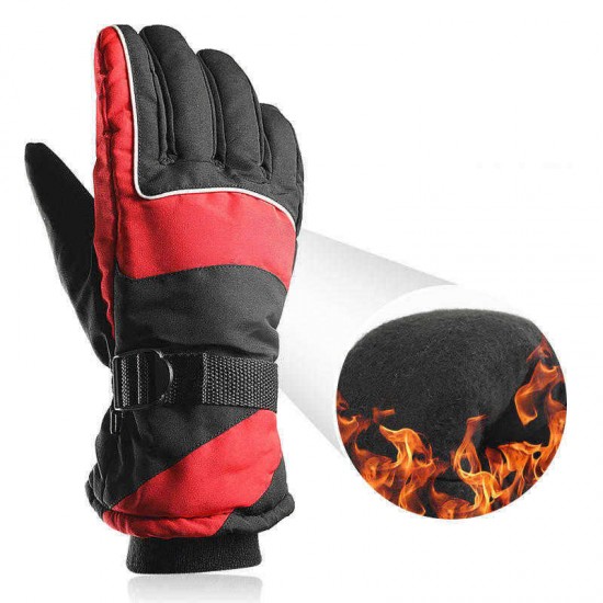 Unisex Winter Dedicated Three-Layer Thick Warm Gloves Cycling Driving Skiing Sports Commuter Gloves