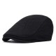 Unisex Winter Fall Classic Monochrome Cotton Beret Elastic Peaked Cap Painter Hat