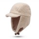 Unisex Winter Fashion Trapper Hat Casual Warm Cap Lamb Velvet Earmuffs Hat