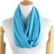 Unisex Winter Multipurpose Vintage Scarf With Zipper Pocket Portable Cotton Soft Infinity Scarf