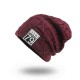 Unisex Winter Outdoor Sports Thicken Woolen Weaving Knitted Beanie Hats