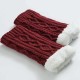 Unisex Winter Plus Velvet Knitting Knee Ankle Calf Warmer Pads Wool Warm Boots Deco Skirt Tube Socks