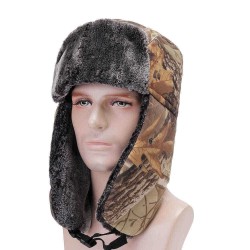 Unisex Winter Thick Velvet Earflap Mask Snow Cap Outdoor Ski Riding Waterproof Trapper Hat