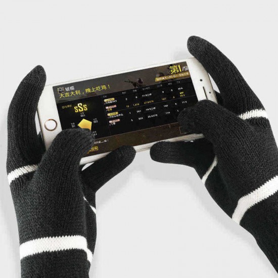 Unisex Winter Touch Screen Outdoor Riding Knit Warm Thickened Gloves