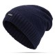 Unisex Winter Warm Thickened Velvet Liner Knitted Hat Outdoor Casual Baggy Beanie Cap