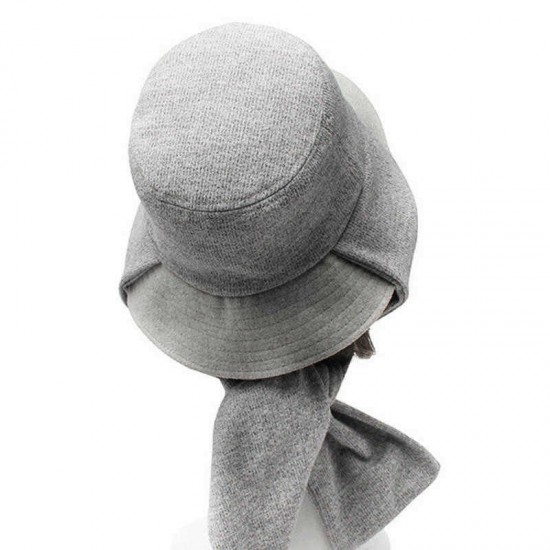 Unisex Winter Wool Warm Scarf Fisherman Hat Outdoor Fashion Ear Protective Bucket Cap