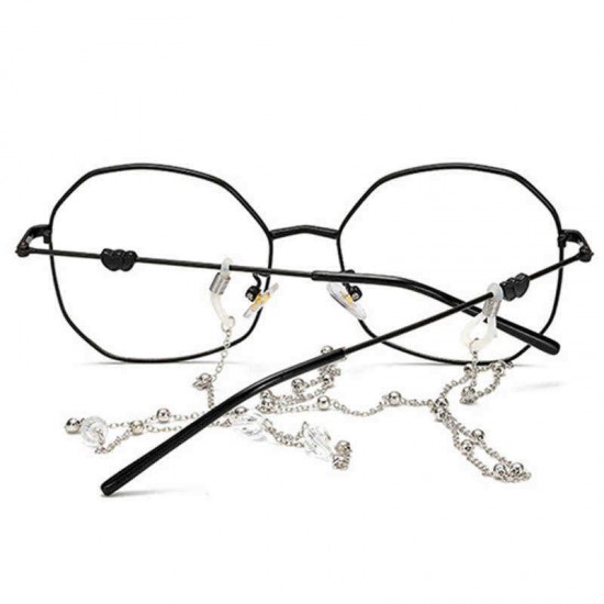 Universal Men Women Ultra-Light Large Frame Optical Glasses with Hanging Chain