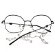 Universal Men Women Ultra-Light Large Frame Optical Glasses with Hanging Chain