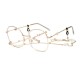 Universal Men Women Ultra-Light Large Frame Optical Glasses with Hanging Chain