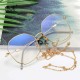 Universal Men Women Ultra-Light Large Frame Optical Glasses with Hanging Chain