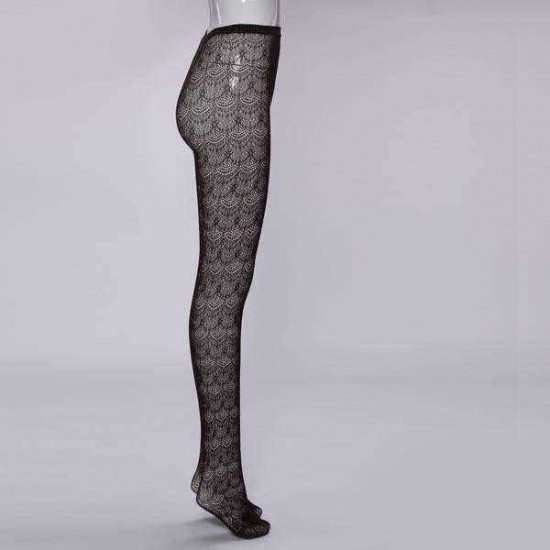 Velvet Lace Openwork Mesh Bottoming Pantyhose Stockings