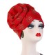 Vintage Ethnic Style Breathable Side Flower Headband Cap Turban Cap