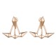 Vintage Gold Silver Ear Stud Punk Geometric Double Side Jacket Earrings for Women