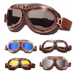 Vintage Helmet Steampunk Copper Motorcycle Scooter Helmet Goggles Anti UV Glasses