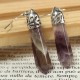 Vintage Hexagonal Pendulum Gemstone Column Dangle Earrings Eardrop