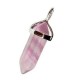 Vintage Hexagonal Pendulum Gemstone Column Quartz Pendant Necklace