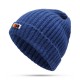 Vintage Men Women Button Knit Hat Winter Thicken Warm Ski Beanie Cap