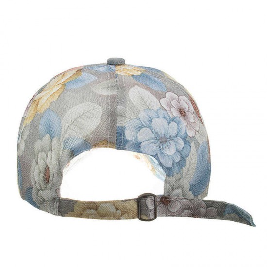 Vintage Men Women Floral Baseball Cap Outdoor Leisure Adjustable Peaked Dad Hat