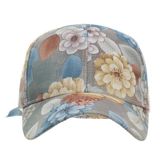 Vintage Men Women Floral Baseball Cap Outdoor Leisure Adjustable Peaked Dad Hat