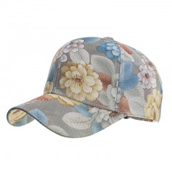 Vintage Men Women Floral Baseball Cap Outdoor Leisure Adjustable Peaked Dad Hat