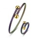 Vintage Multicolor Stainless Steel Bracelet Ring Jewelry Set Creative Gift for Women Vintage Multicolor Stainless Steel Bracelet Ring Jewelry Set Creative Gift for Women