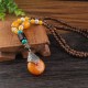 Vintage Multicolor Wood Beads Necklace Retro Long Sweater Pendant Necklace for Women Vintage Multicolor Wood Beads Necklace Retro Long Sweater Pendant Necklace for Women