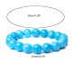 Vintage Natural Blue Bead Bracelets Gemstone Round Beads Water Pattern Bracelet