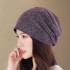 Vintage Polyester Breathable Beanie Cap Women Earmuffs Flexible Turban Cap