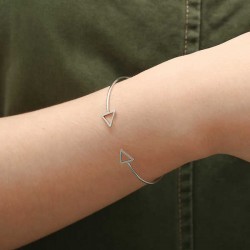 Vintage Simple Geometric Triangle Opening Bracelet For Women