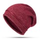 Vintage Winter Thicken Knit Beanie Hat Men Women Earmuffs Ski Flexible Skull Cap