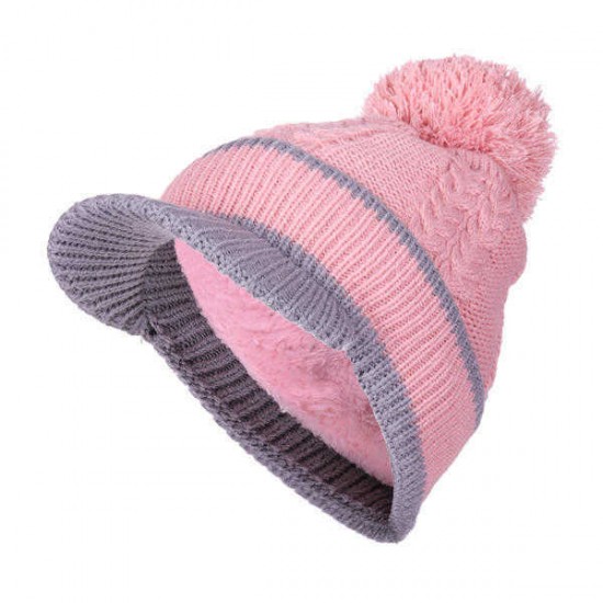 Vintage Winter Windproof Plus Velvet Knit Hat Scarf Set Women Thicken Earmuffs Ski Beanie Cap