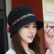 Vintage Women Cotton Floral Wide Brimmed Bucket Hat Sun Protection Fisherman Cap