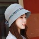 Vintage Women Cotton Floral Wide Brimmed Bucket Hat Sun Protection Fisherman Cap