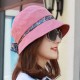 Vintage Women Cotton Floral Wide Brimmed Bucket Hat Sun Protection Fisherman Cap