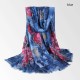 Vintage Women Vintage Lightweight Floral Print Scarf Large Size Flower Shawl Vintage Women Vintage Lightweight Floral Print Scarf Large Size Flower Shawl